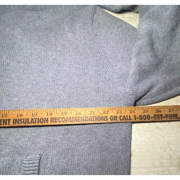 Aeropostale Gray Full-Zip Cardigan Sweater Ribbed Hem Cuffs Warm Preppy - Picture 6 of 10